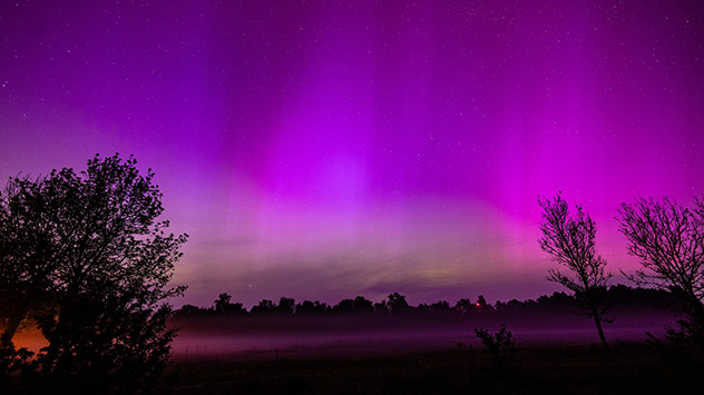Polarlichter über Mittelhessen