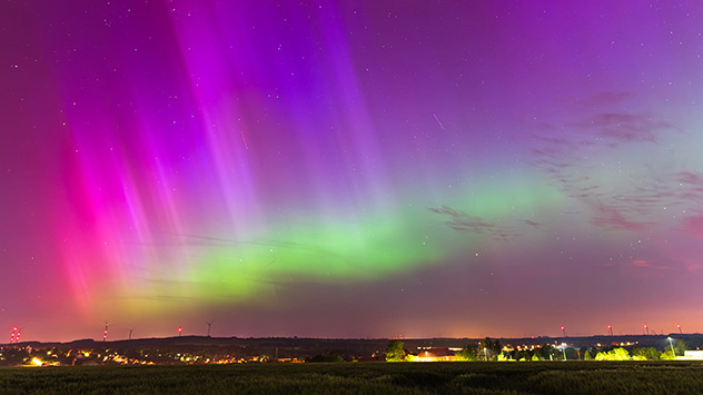 Polarlichter über Sachsen