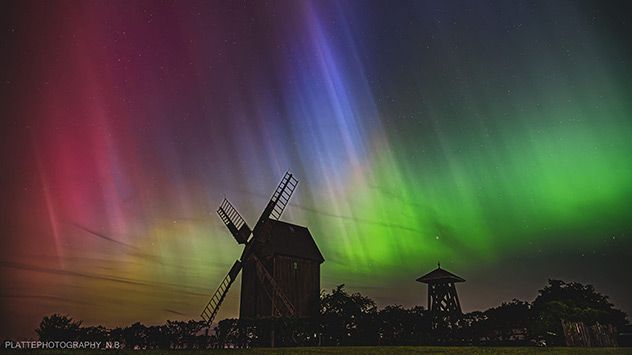 Polarlichter über Sachsen