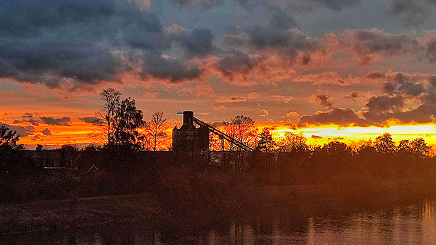 Sonnenuntergang in Wolfsburg