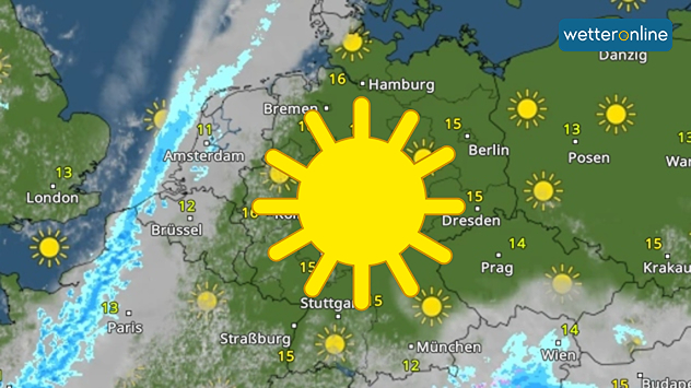 WetterRadar zeigt für Freitagnachmittag Sonne pur