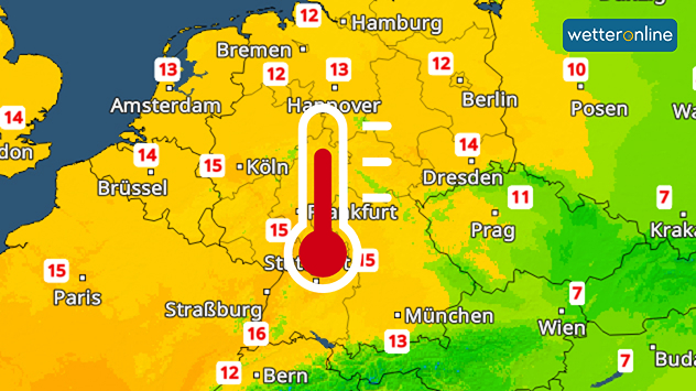 Mit etwas Sonne reicht es Anfang der neuen Woche am Oberrhein örtlich für 16 Grad.