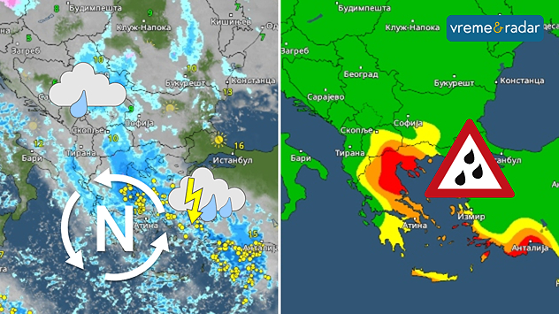 Kiša na Balkanu u petak