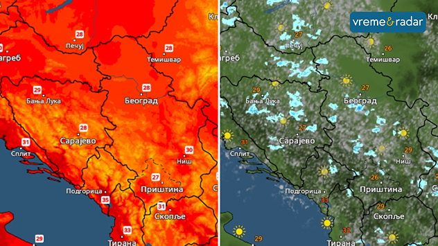 Vreme u sredu i četvrtak