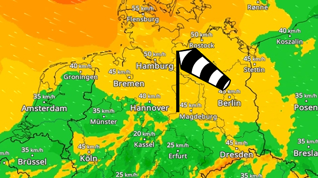 WindRadar: Im Nordosten weht ein ruppiger Wind