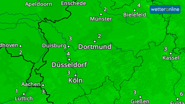TemperaturRadar Tiefstwerte Samstag