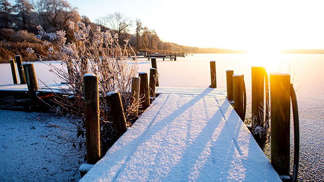 Kurz vor Weihnachten zeigt der Winter uns seine eisige Schulter. Viele Gewässer froren zu.