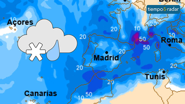Podrá llover en muchos lugares de España, con una cota de nieve relativamente baja. 
