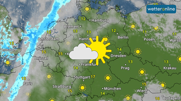 WetterRadar für Freitagnachmittag