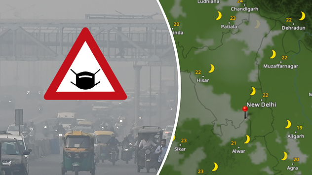 AQI levels in Delhi and Haryana