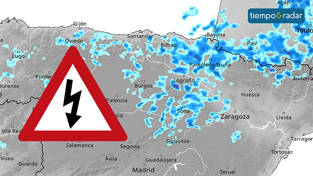 Las tormentas se generalizarán en áreas del norte peninsular. 
