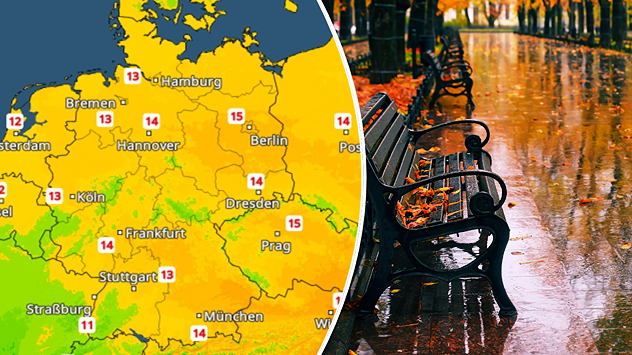 Das TemperaturRadar zeigt die Höchstwerte am Sonntag. In Nord- und Mitteldeutschland werden meist 12 bis 15 Grad erreicht, im Süden bis zu 16 Grad. Am Alpenrand sind örtlich bis zu 19 Grad möglich.