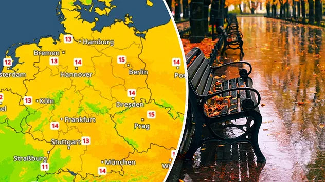 Das TemperaturRadar zeigt die Höchstwerte am Sonntag. In Nord- und Mitteldeutschland werden meist 12 bis 15 Grad erreicht, im Süden bis zu 16 Grad. Am Alpenrand sind örtlich bis zu 19 Grad möglich.