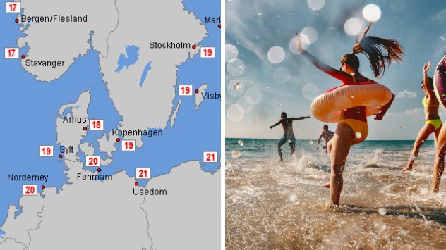 Das Sommerwetter lädt zum Sprung ins kühle nass ein.