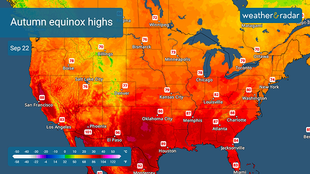 2025 autumn equinox high temperature forecast.