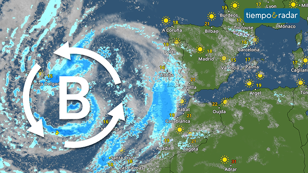 La borrasca Therese, situada en el Atlántico, seguirá dejando un tiempo inestable que irá a más en las próximas horas. ¡Mucha atención en las islas Canarias!&nbsp;