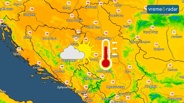 Sunčano i toplo u ponedeljak