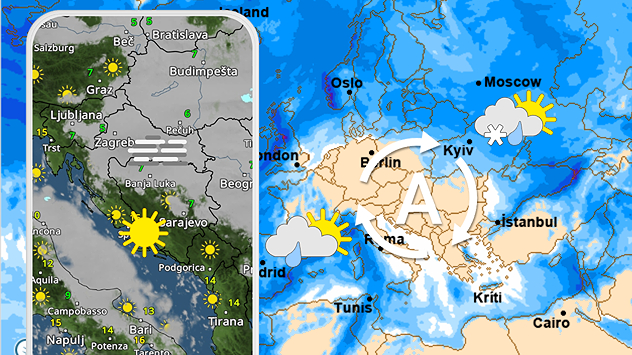 Stabilno vrijeme, ne i posvuda sunčano