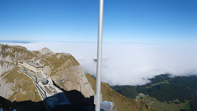 Webcam vom Pilatus über dem Nebelmeer