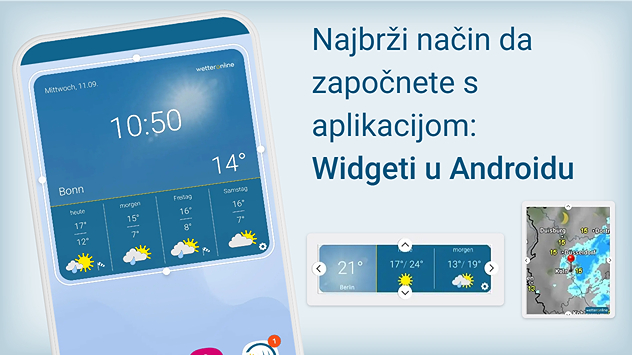 Widgeti aplikacije Vrijeme&Radar