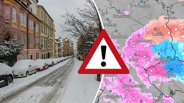 In der Nacht zum Montag bringt ein Schneetief regional ergiebige Schneefälle.