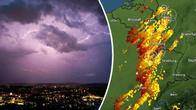 Gewitterbilanz: Viele Blitze am Samstagabend