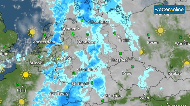 WetterRadar Montag