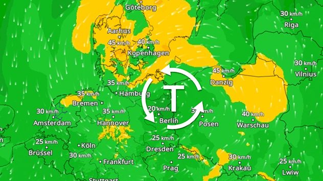 Tiefdruckwirbel im WIndRadar