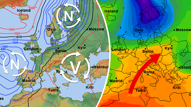 Anticiklon i topliji vazduh