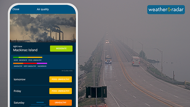 Mackinac Island air quality deteriorates over the next few days due to thick smoke.