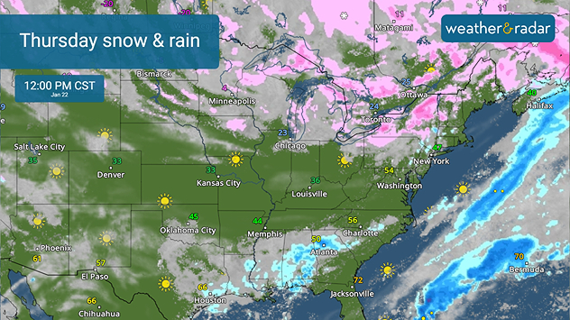 Thursday's rain &amp; snow activity
