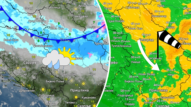Prolazna promena vremena u utorak