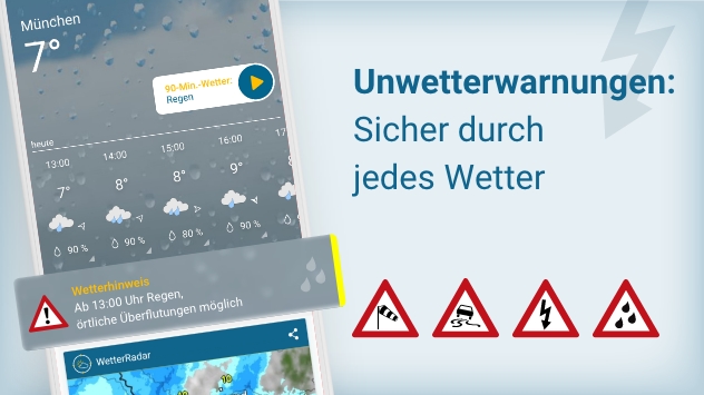 Unwetterwarnungen: Sicher durch jedes Wetter
