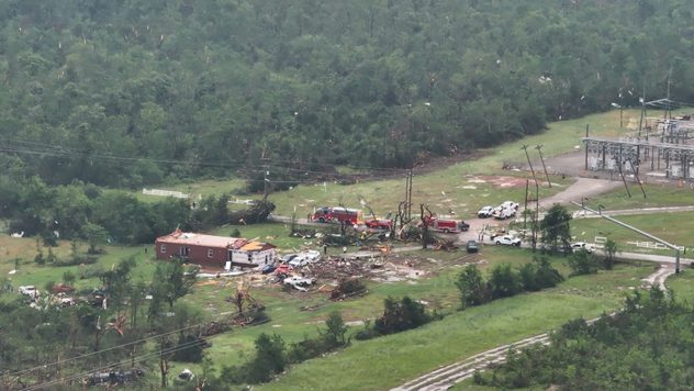 Tornado damage in Columbia, Tenn.
