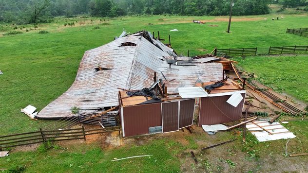 Tornado damage in Columbia, Tenn.