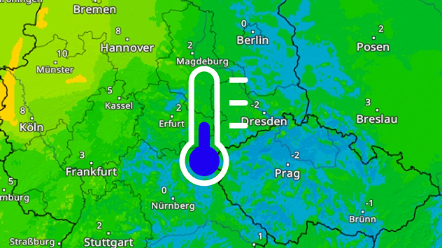 TemperaturRadar Montag früh