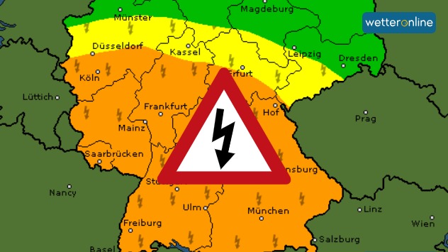 Unwetterwarnung für Donnerstag