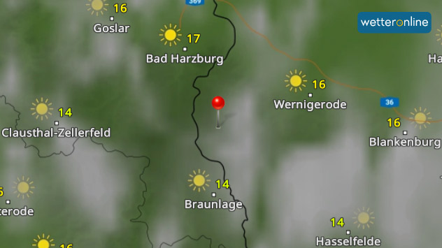WetterRadar vom Gebiet um den Brocken