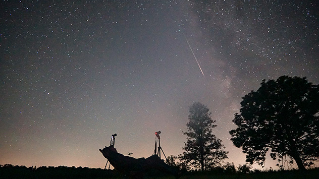 In den Nächten zwischen dem 9. und dem 13. August erreicht der Meteorstrom Perseiden seinen Höhepunkt. 