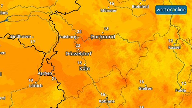 TemperaturRadar Tiefstwerte Mittwoch