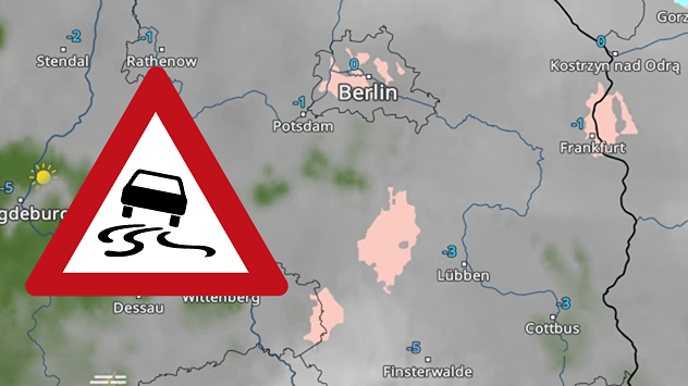 WetterRadar zeigt gefrierenden Regen