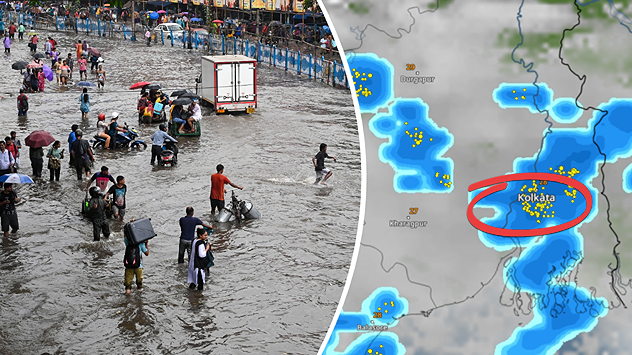There is a possibility of heavy rain in Kolkata and other parts of West Bengal due the developing system.