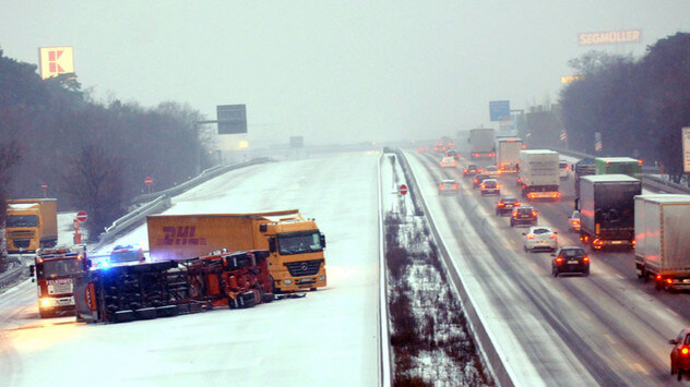 Glätte durch Märzschnee