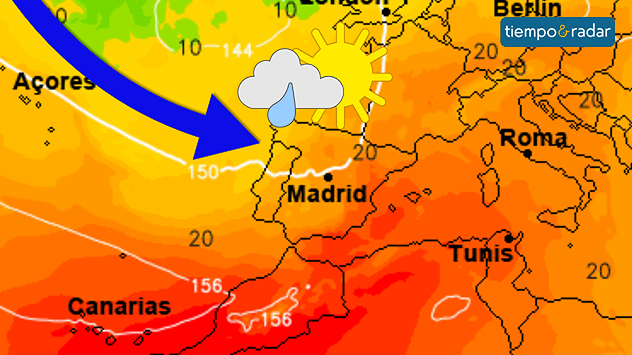Las altas presiones se irán retirando por la llegada de aire frío en altura, una vaguada por el noroeste de la Península, que se hará más evidente de cara al lunes.&nbsp;