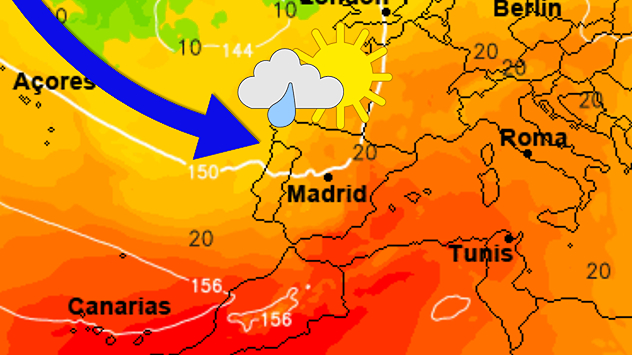 Las altas presiones se irán retirando por la llegada de aire frío en altura, una vaguada por el noroeste de la Península, que se hará más evidente de cara al lunes.&nbsp;