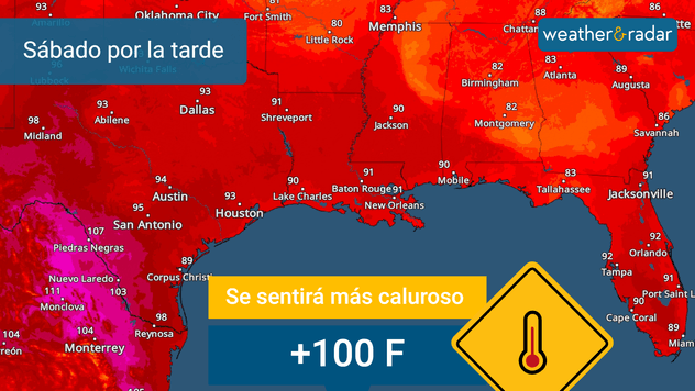 TemperatureRadar shows a swelting Saturday afternoon