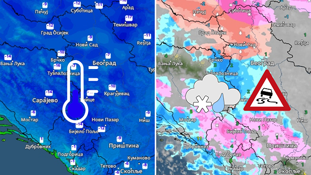 Vrlo hladno jutro, pa ledena kiša