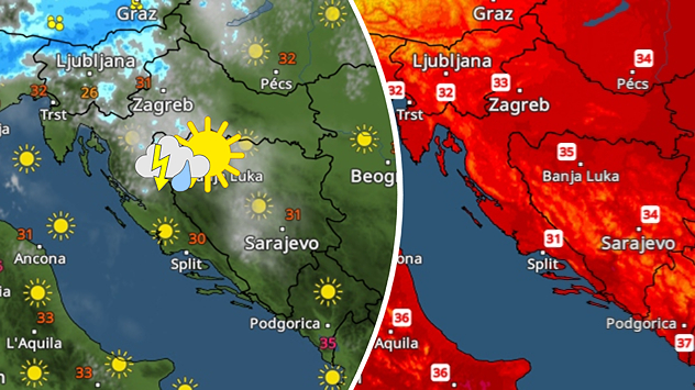 Vruće. Lokalni pljuskovi za osvježenje