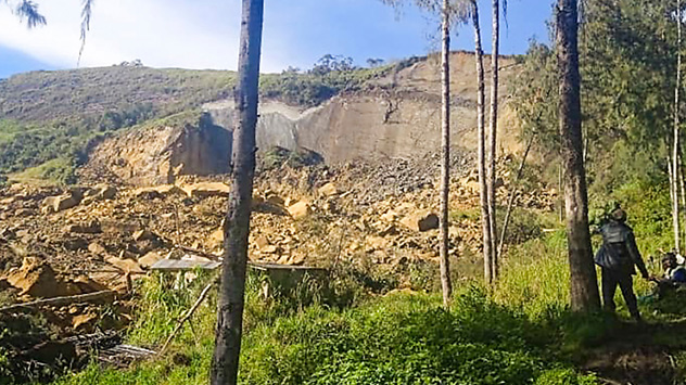 Erdrutsch Neu-Guinea