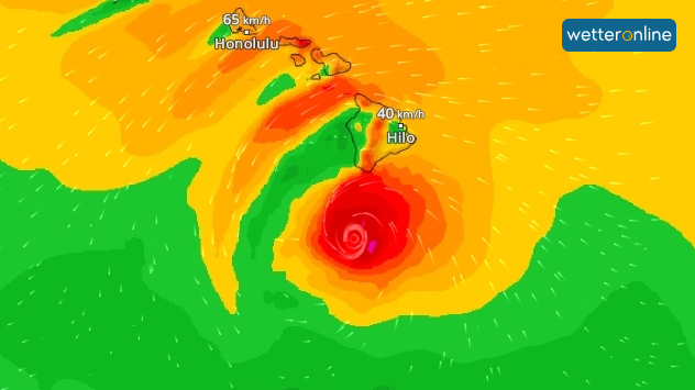 Tropensturm HONE im Süden von Hawaii